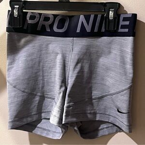 Nike Pro Women's Light Gray Athletic Shorts